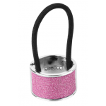Inel pentru prins parul, plastic rotund ILM008AA Argintiu cu Sclipici Roz Inel pentru prins parul, plastic rotund ILM008AA Argintiu cu Sclipici Roz